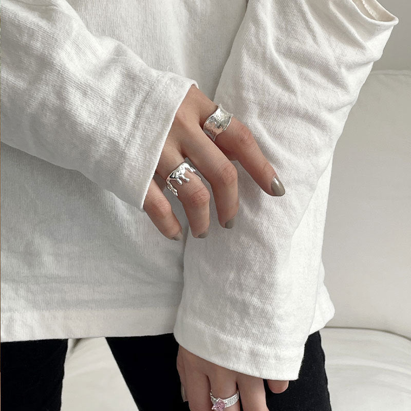 Geometric Irregular Water Drop Ring