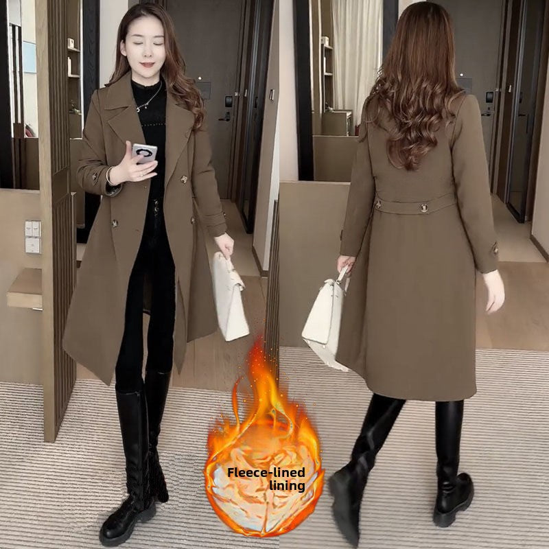 Fleece-lined padded windbreaker coat