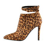 Pointed Toe Ankle Strap Booties