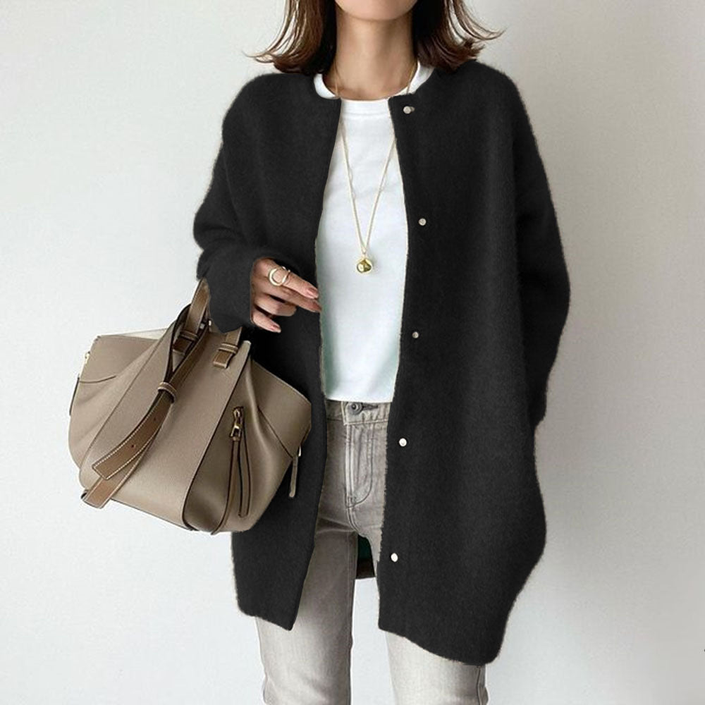 Spring Woman's Long-sleeved Coat Super Soft Wool material