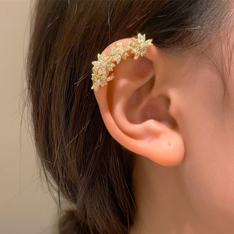 European And American Ins Flowers Ear Clip