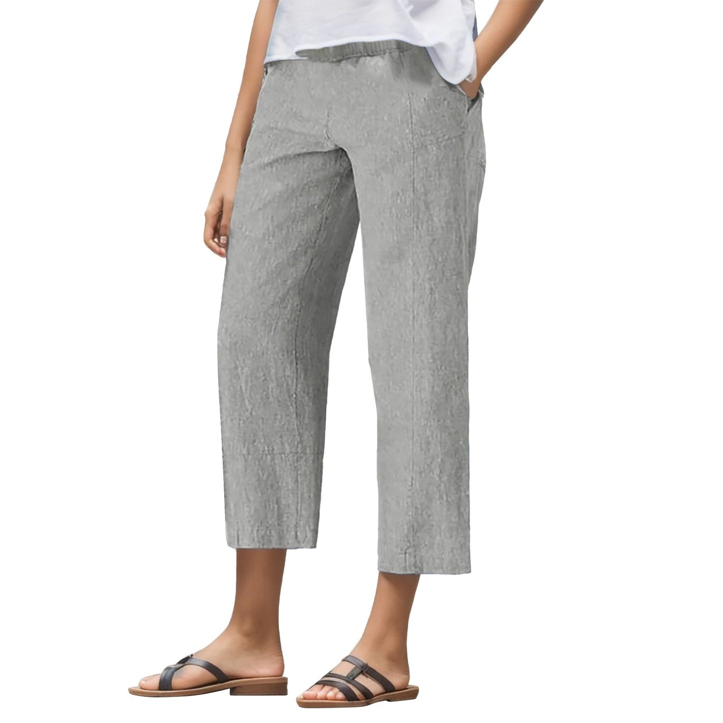 Solid Color High Waist Harem Casual Pants