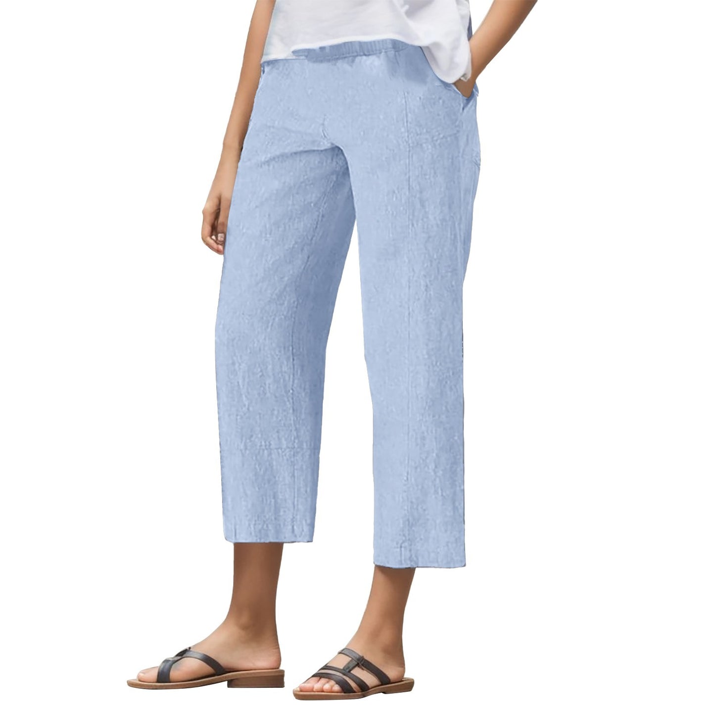 Solid Color High Waist Harem Casual Pants