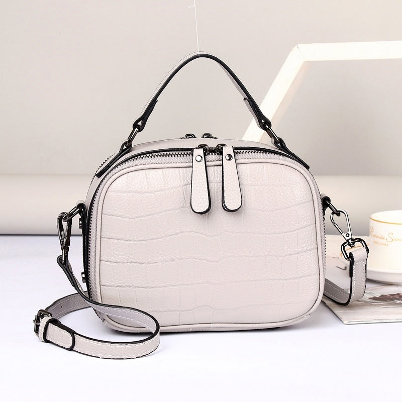 First Layer Cowhide Crossbody Handbag