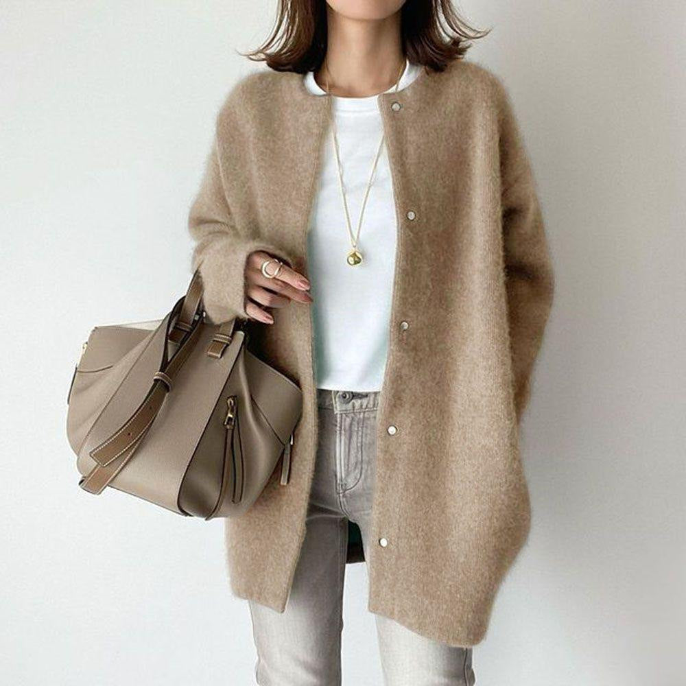 Spring Woman's Long-sleeved Coat Super Soft Wool material