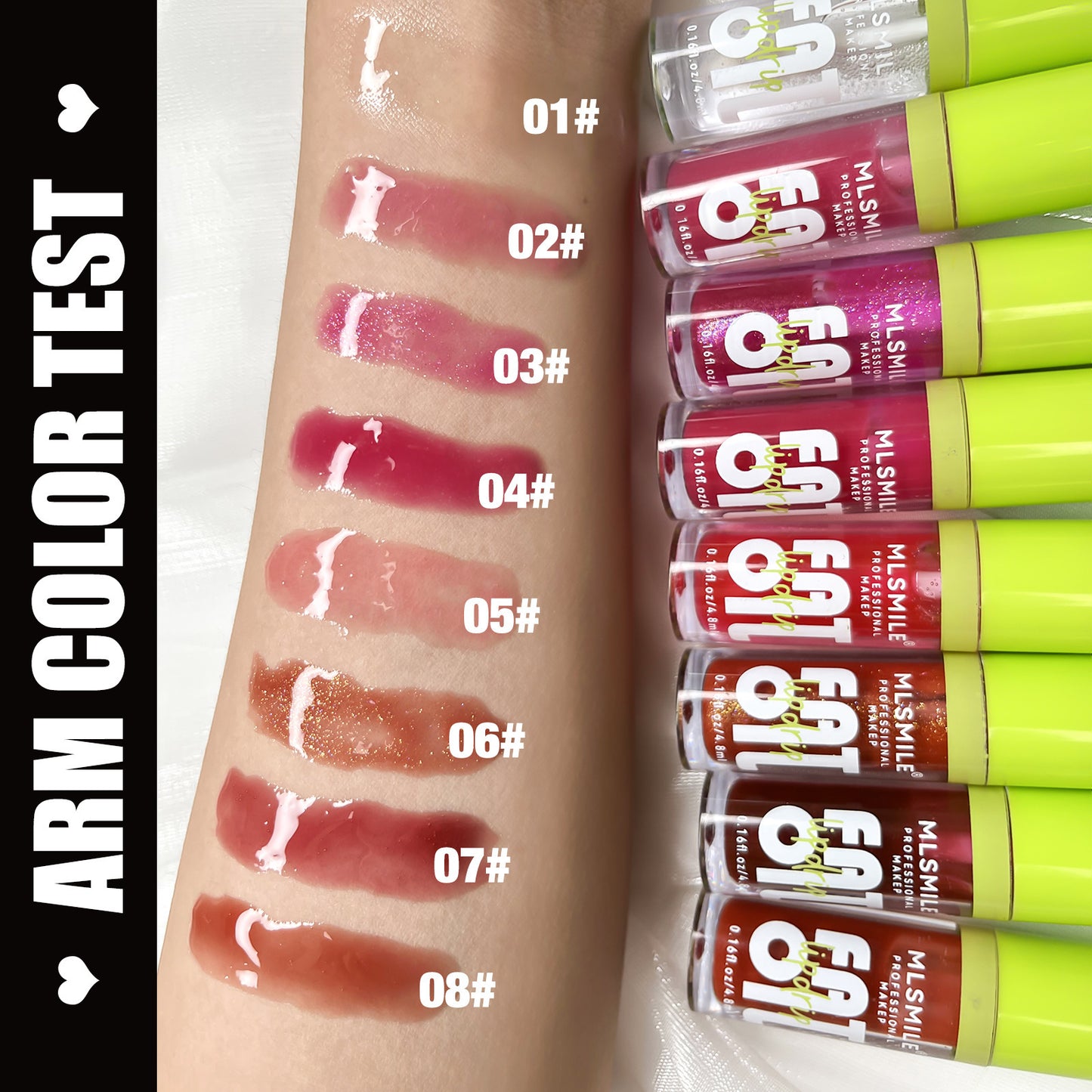 8 Colors Lip Gloss Suit Shiny Surface