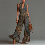 Floral Print Chiffon Boho Beach Dress