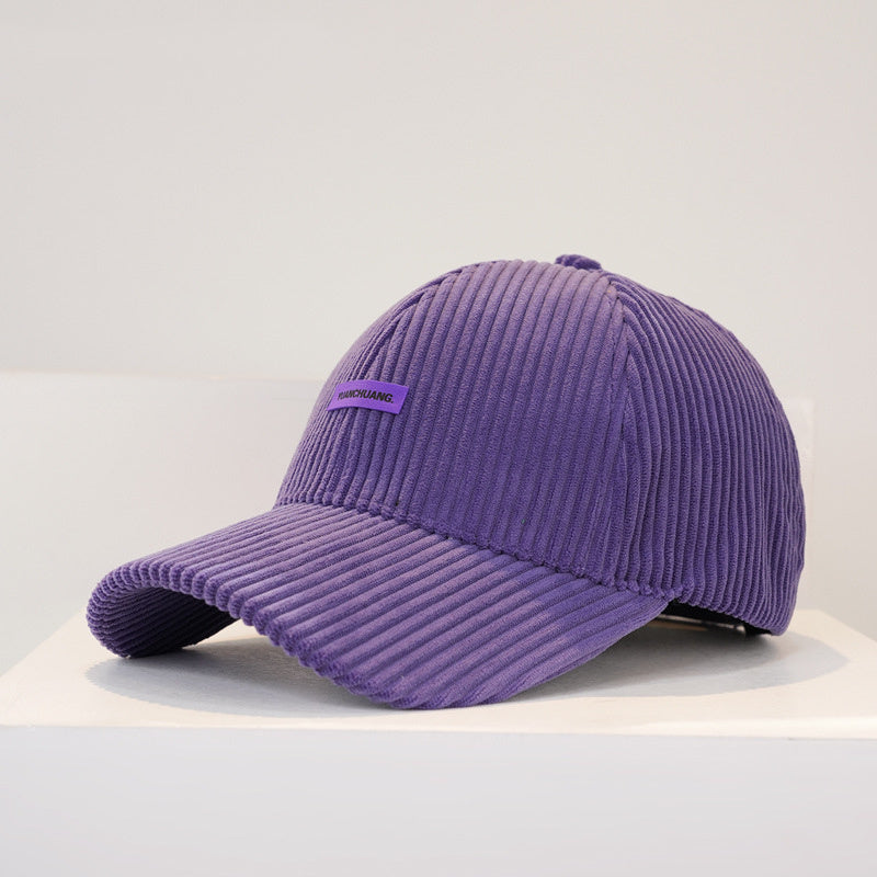 Warm Hard Top Corduroy Baseball Cap For Children