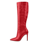 Pointed Toe Stiletto Knee High Boots