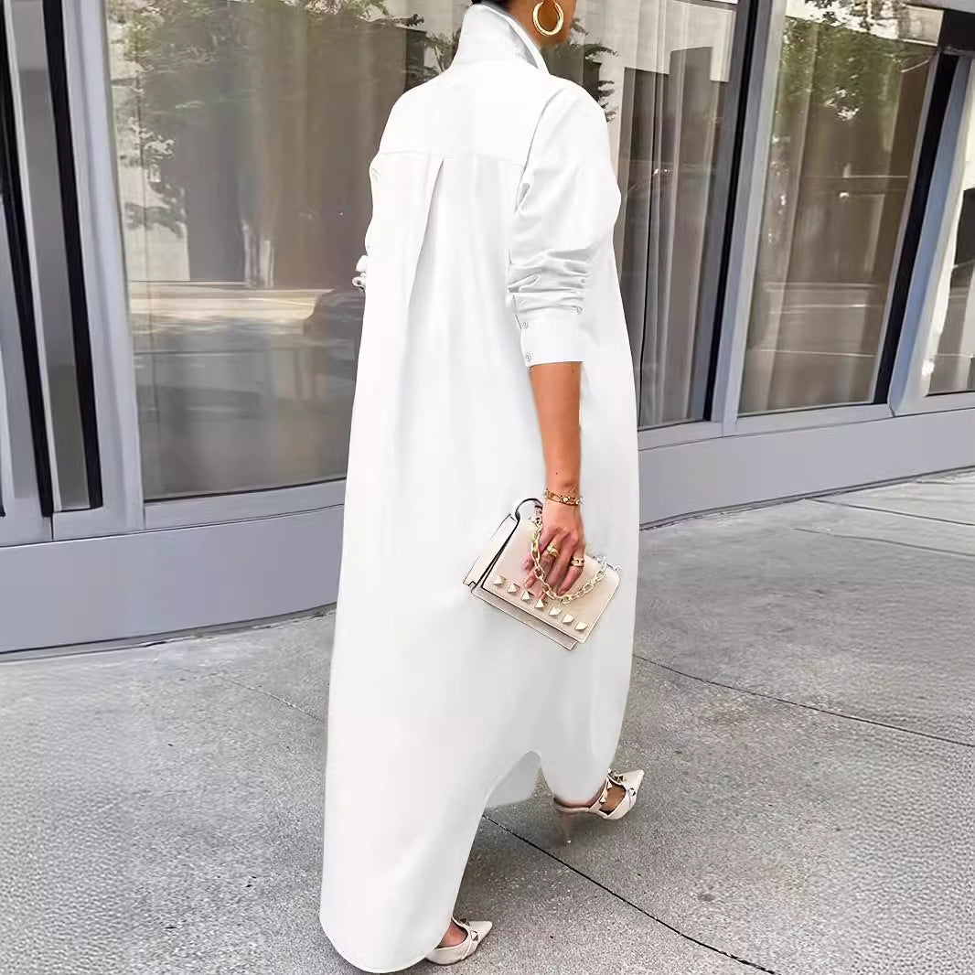 Solid Color Loose Long Sleeves Extra Large Size