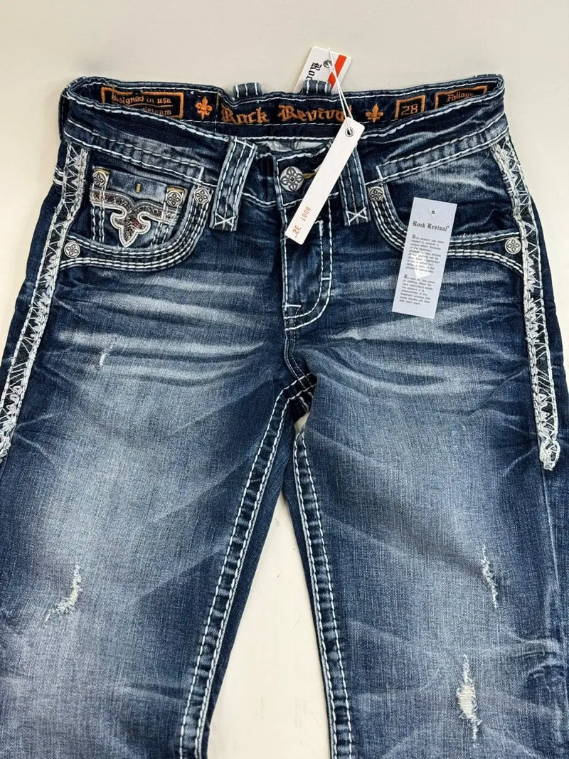 Vintage Embroidered Denim Jeans