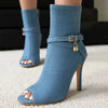 Peep Toe Ankle Boots
