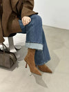 Retro Suede Ankle Booties