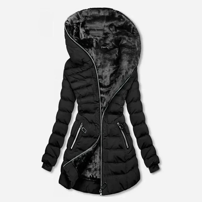 Hooded Fleece Lined Winter Coat