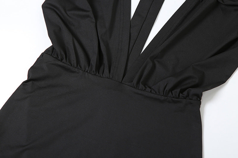Backless Design Sense Hooded Slim Fit Dress