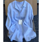 Casual Long Sleeve Linen Blend Shirt