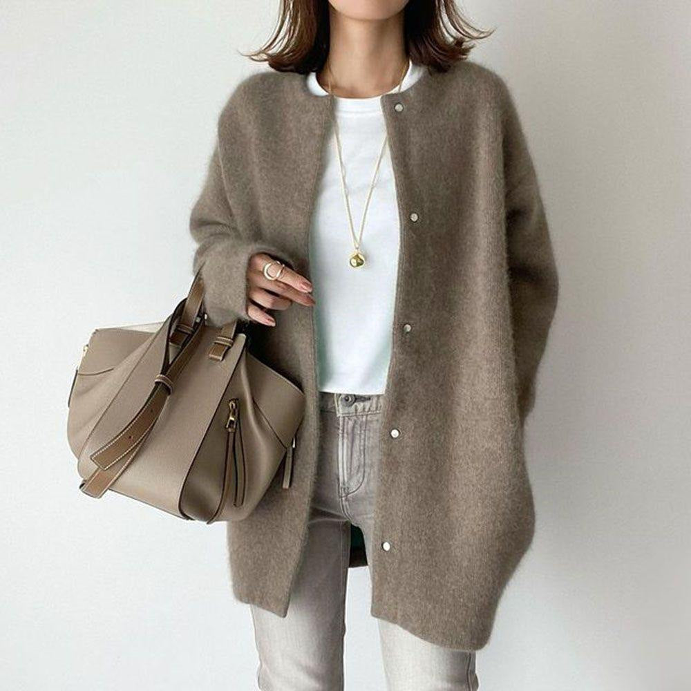 Spring Woman's Long-sleeved Coat Super Soft Wool material