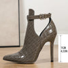 Stone Patterned High Heel Ankle Boots