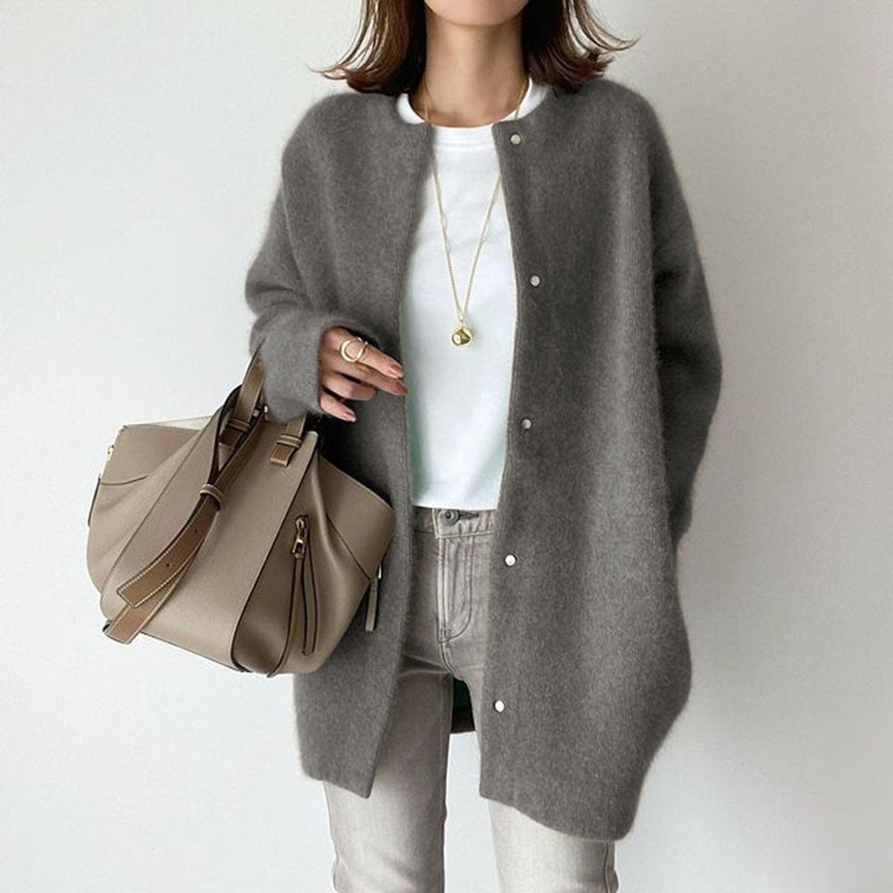 Spring Woman's Long-sleeved Coat Super Soft Wool material
