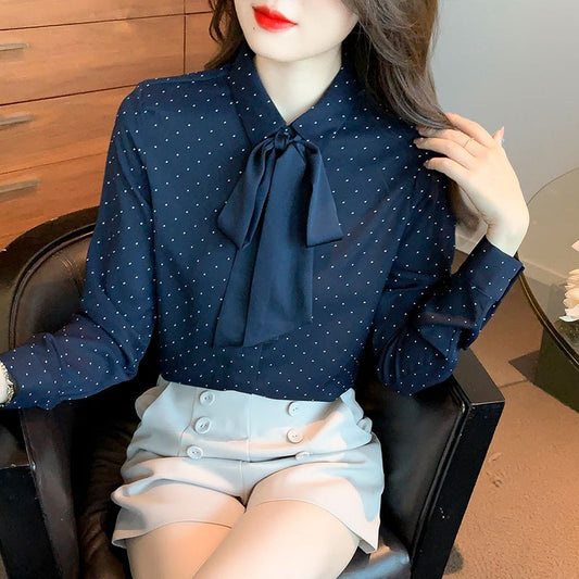 SpringSummer Bow-Tie Blouse For Women