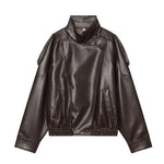 Chic Faux Leather Jacket