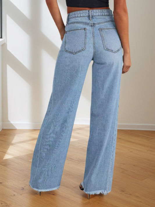 2025 New Women's Jeans, Denim Wide Leg Pants, Suitable For All Seasons
