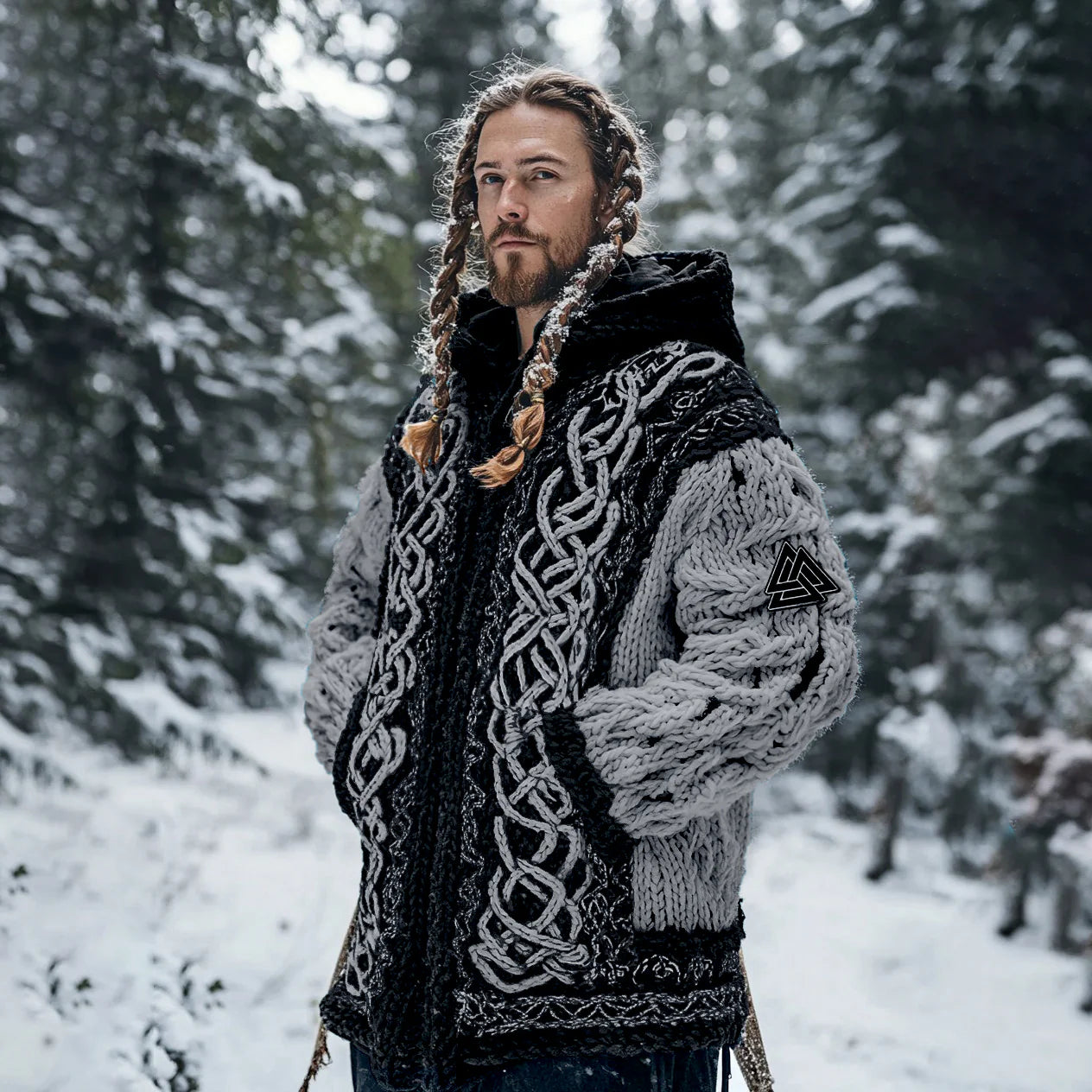 New 3D-printed Casual Hooded Cape Jacket