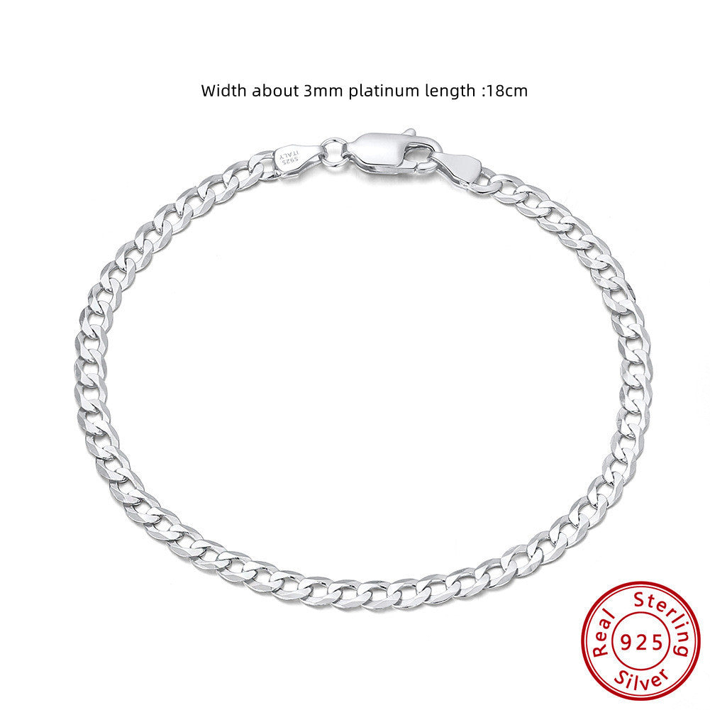 Sterling Silver Bracelet Car Flower Chain Trend