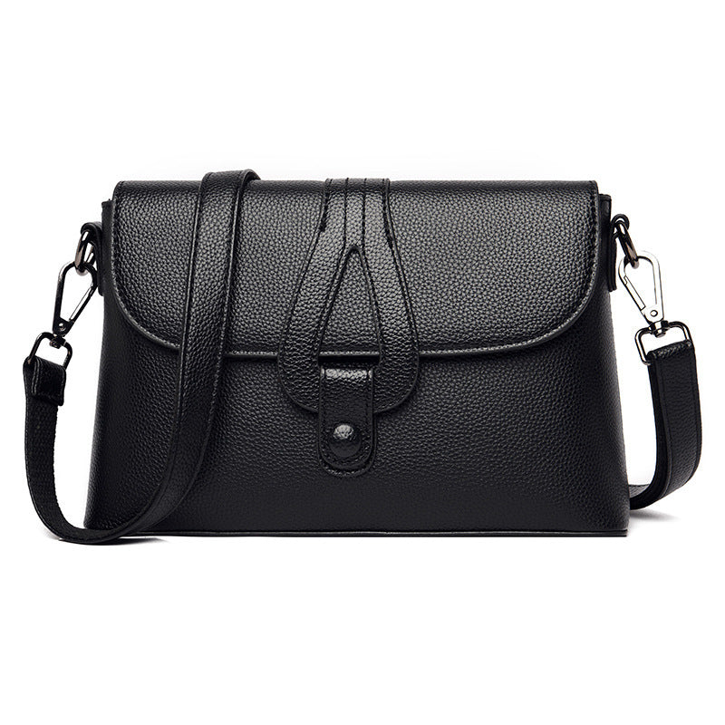 Button Fashion Lady's Diagonal Shoulder Bag