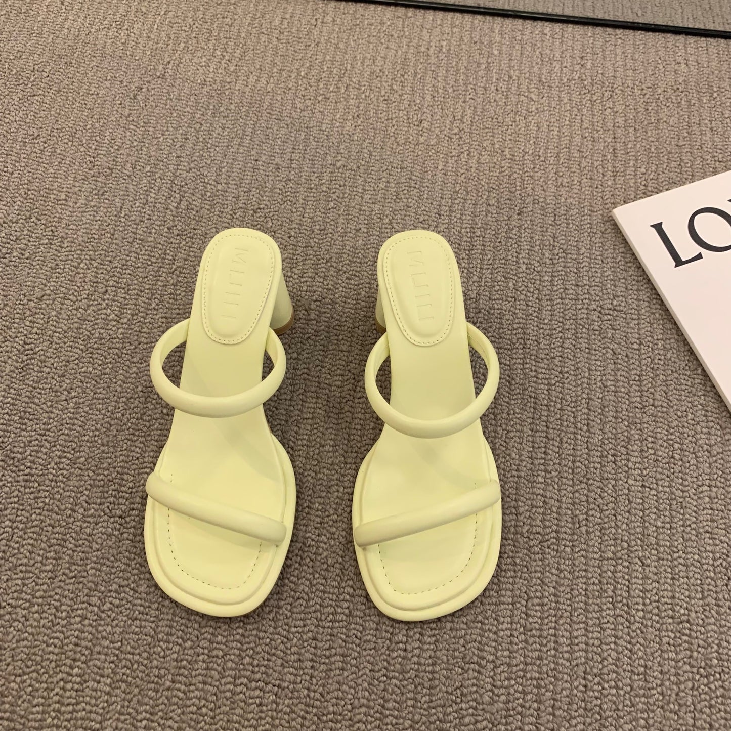 New Summer Thick Heel Simple Korean Sandals