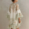 Printed Ruffle Hem Floral Summer Dress